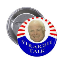 Botón recto de la charla de McCain Pins