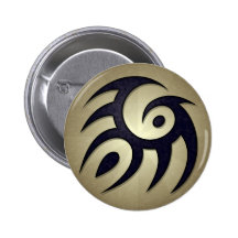 Botón redondo del alcohol tribal pin