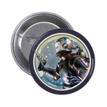 Botón redondo del astronauta retro pin