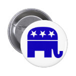 Botón republicano del elefante pin