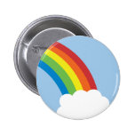 botón retro del arco iris de los años 80
