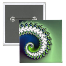 Botón rizado del fractal pins