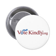 Botón rojo bondadoso del voto pins