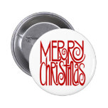 Botón rojo de las Felices Navidad Pins