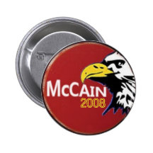 Botón rojo de McCain Eagle Pins