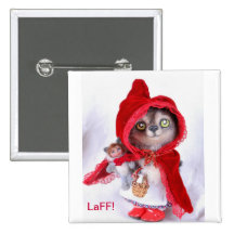 ¡Botón rojo LaFF de la capa con capucha del mún lo Pin
