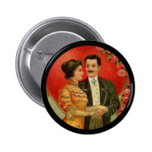 Botón romántico de la tarjeta del día de San Valen Pins