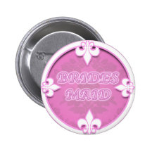 botón rosado de la flor de lis de la dama de honor pins