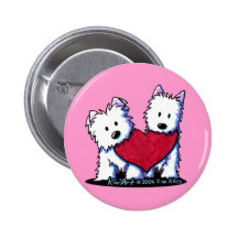 Botón sentido de KiniArt Westies Pin