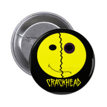 Botón sonriente de Crackhead Pins