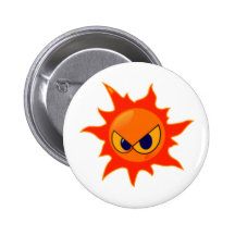 Botón sonriente de la cara del fuego pin