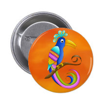 Botón tropical del pájaro de Burdeos Pins