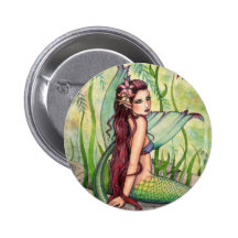 Botón verde de la sirena de la laguna, Pin por Mol