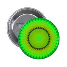 Botón verde del caleidoscopio pin