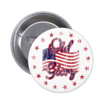 Botón viejo de la bandera de la gloria botones