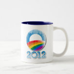 Botón Vintage.png del orgullo de Obama 2012 Taza