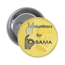 Botón voluntario de Obama Pin