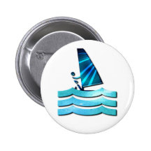Botón Windsurfing del diseño Pin
