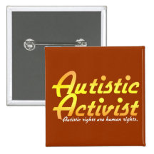 Botones autísticos del activista (oro) pin