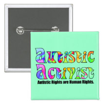 Botones autísticos del activista pins