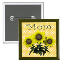 Botones de la mamá del girasol botones