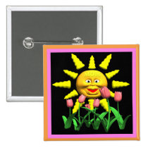 Botones de la sol y de la mamá de los tulipanes botones