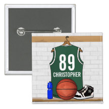 Botones personalizados del nombre del jersey del b pins