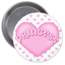 Botones rosados de princesa Heart Backpack Pins