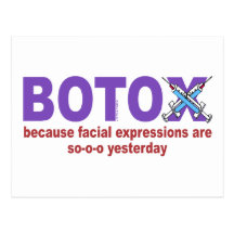 BOTOX porque las expresiones faciales están tan ay Tarjetas Postales