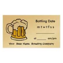 Bottle Appointment Brewing Company, barra, U-Brew Plantilla De Tarjeta De Visita