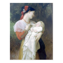 Bouguereau - admiración Maternelle Postales