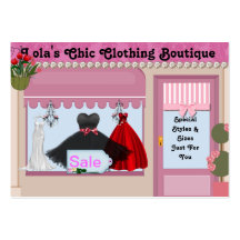 Boutique de la moda de las tarjetas de visita