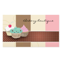 Boutique de la panadería o de la torta tarjetas personales