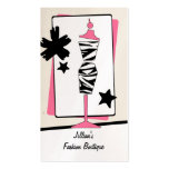Boutique de la tienda de ropa - forma del vestido  plantilla de tarjeta personal