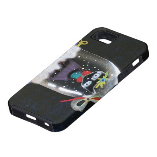 Bóveda caprichosa de la nieve del gato negro del n iPhone 5 Case-Mate protectores