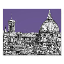 Bóveda de Florencia en lila Impresión Fotográfica