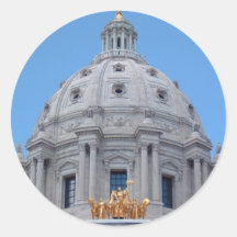Bóveda del capitolio de Minnesota Etiqueta Redonda
