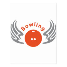 Bowling Club 2c black Postkarte