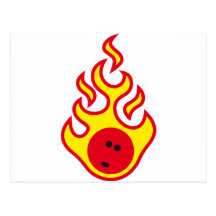 bowling fire postkarten