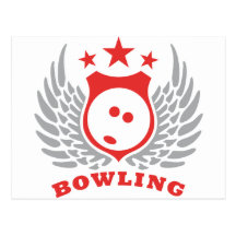 Bowling Postkarte