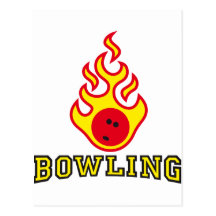 bowling postkarte