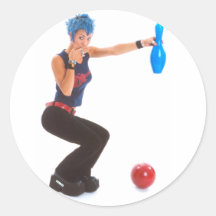 Bowling_Tashina Pegatina Redonda
