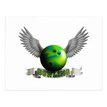 Bowling wings A Postkarte