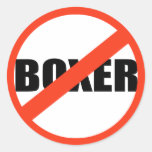BOXEADOR DE ANTI-BARBARA PEGATINA REDONDA