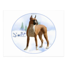 Boxeador de Noel Tarjeta Postal