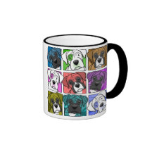 Boxeador del arte pop tazas de café