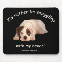 Boxeador Mousepad loco - blanco Tapetes De Ratones