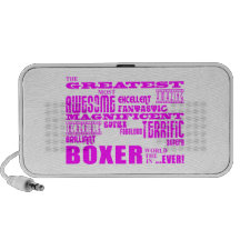 Boxeadores de los chicas: Boxeador más grande rosa Laptop Altavoz