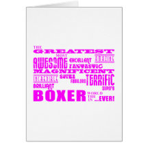 Boxeadores de los chicas: Boxeador más grande rosa Tarjeta