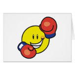 Boxeo sonriente felicitación